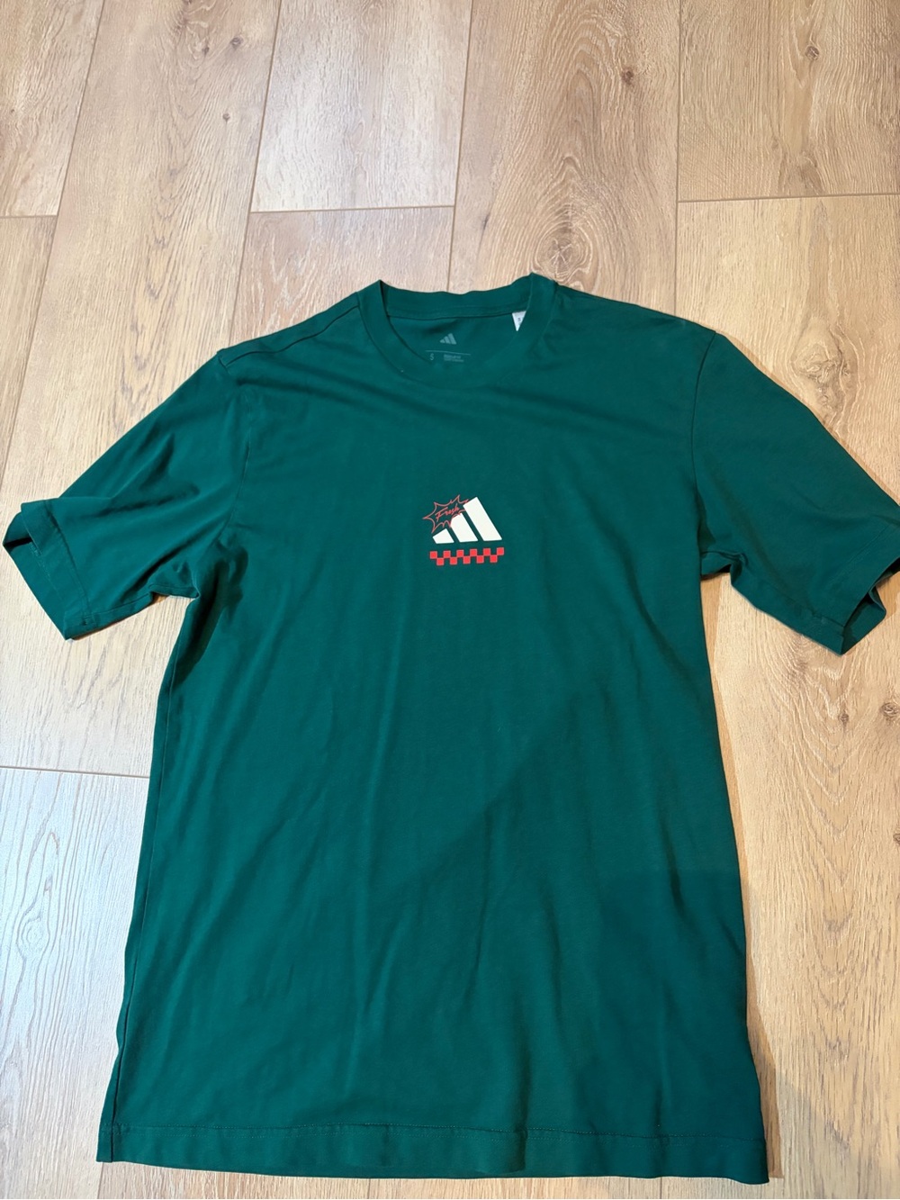 Adidas Three Slice Life Pizza Graphic Tee Green - Men’s Small